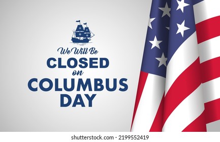 columbus Day Background Design. Banner, Poster, Greeting Card. Vector Illustration.