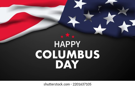 columbus Day Background Design. Banner, Poster, Greeting Card. Vector Illustration.