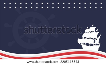 Columbus Day Background Design with copy space or blank area. Suitable to use on Columbus Day event on United States of America.