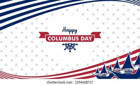 columbus day background for presentation color white