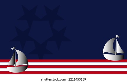 Columbus Day Background with Ship Silhouette, and In Copy Room. Suitable to be placed on content with that theme.