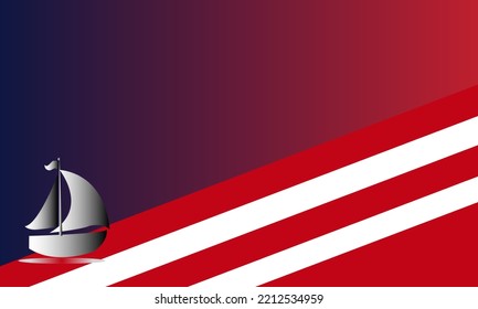 Columbus Day Background with Ship Silhouette, and In Copy Room. Suitable to be placed on content with that theme.
