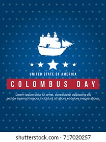 Columbus day background style collection