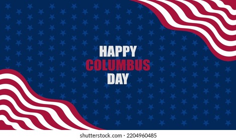 Ilustración Gráfica Del Vector De Fondo Del Día De Colón, Con Colores De Bandera De Estados Unidos. Adecuado para fondos, volantes, pancartas, etc.