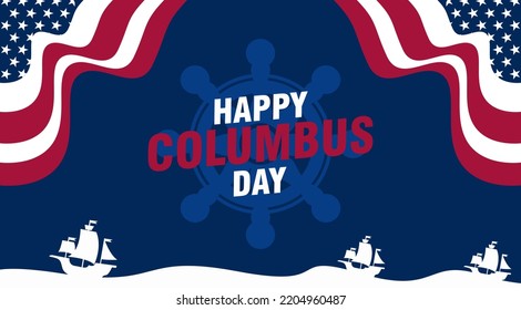 Columbus Day Background Vector Graphic Illustration Stock Vector ...