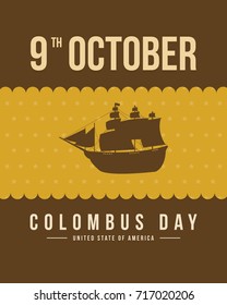 Columbus day card background design