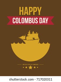 Columbus day card background design