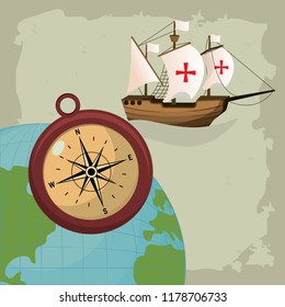 Columbus day concept
