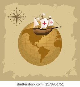 Columbus day concept
