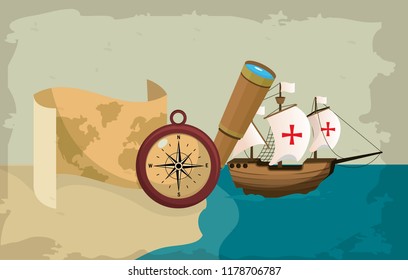 Columbus day concept