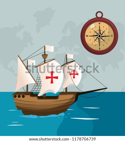 Columbus day concept