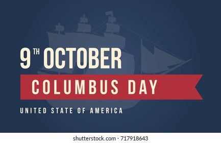 Columbus day design background collection vector art
