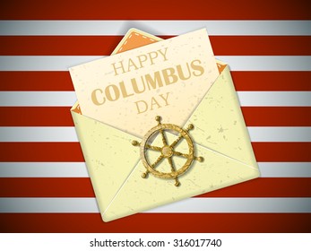 Columbus Day Envelope