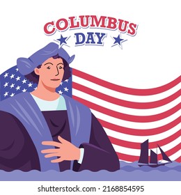 Ilustración vectorial plana del día de Colón