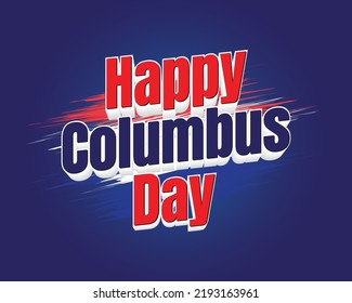 Columbus Day Font Illustration Modern Design Stock Vector (Royalty Free ...