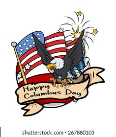 Columbus Day Graphic Banner Vector