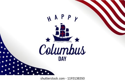 Columbus day greeting card or background. vector illustration.