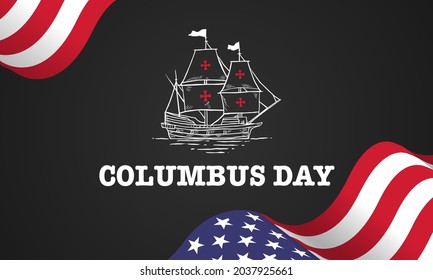 Columbus day greeting card or background. vector illustration.
