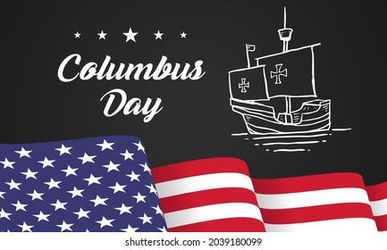 Columbus day greeting card or background. vector illustration.