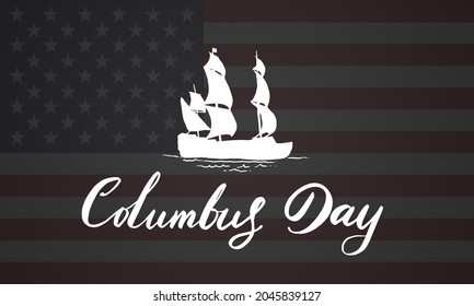 Columbus day greeting card or background. vector illustration.