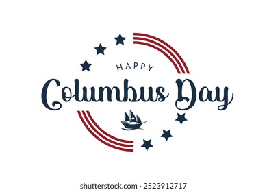 Columbus day greeting card or background. vector illustration.
