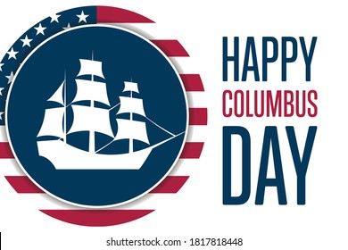 Columbus Day Holiday Concept Template Background Stock Vector (Royalty ...