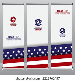 Columbus Day Roll up Banner Vektor eps10