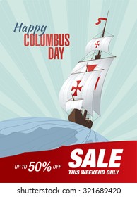 Columbus Day. Sale