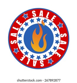 Columbus Day Sale Fire Banner