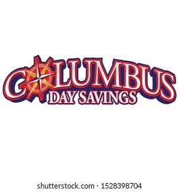 Columbus Day Savings Headline Event Text