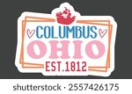 Columbus Day Stickers, Design, Eps Bundle, Single Design