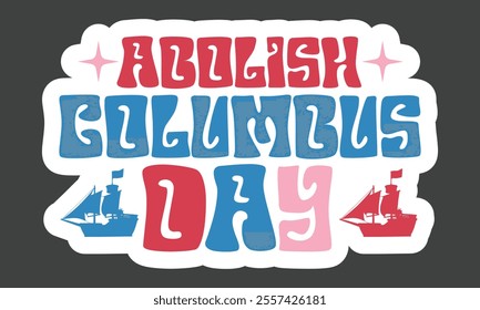 Columbus Day Stickers, Design, Eps Bundle, Single Design