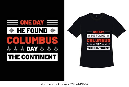 Columbus day t-shirt design illustration 