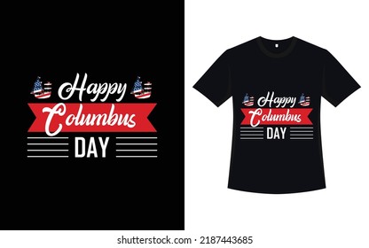 Columbus day t-shirt design illustration 