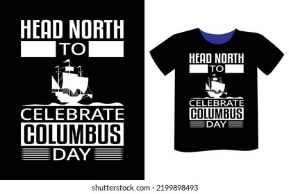 Columbus Day t-shirt design template