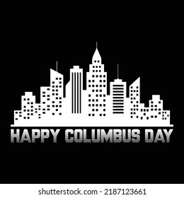 Columbus day t-shirt design and vector