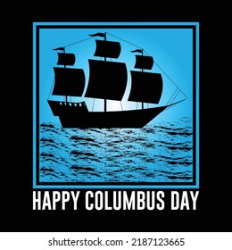 Columbus day t-shirt design and vector