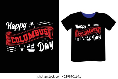 Columbus Day t-shirt design vector