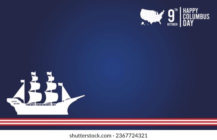Columbus Day Vector Background with copy space, perfect for office, company, school, social media, advertising, printing and more