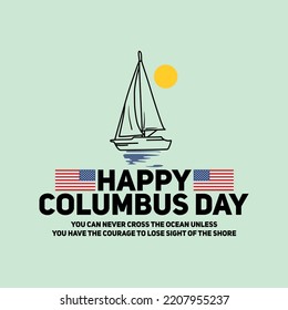 COLUMBUS DAY Vector design, suitable use for social media post, poster or element design
