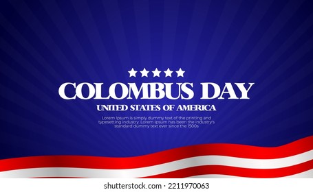 columbus day vector empty space