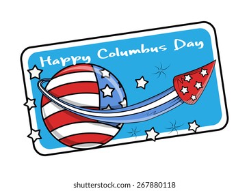 Columbus Day Vector Graphic Banner