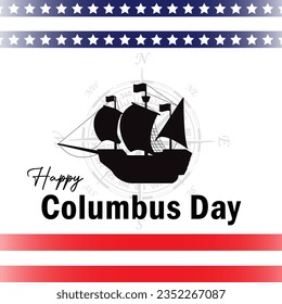 columbus day vector illustration. suitable for card, banner, or vector