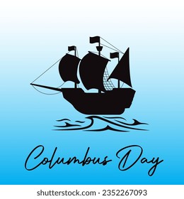 columbus day vector illustration. suitable for card, banner, or vector