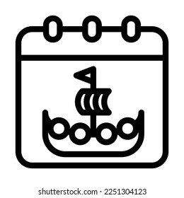 Columbus Day Vector Line Icon Design