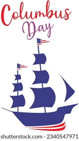 columbus day vector on white background