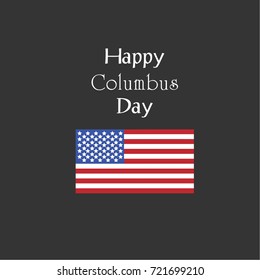 Columbus Day,the discoverer of America,usa flag .holiday banner.Vector illustration.