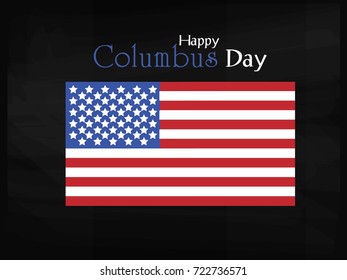 Columbus Day,the discoverer of America,usa flag .holiday banner.Vector illustration.