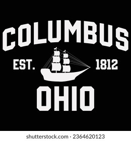 Columbus Est. 1812 Ohio Columbus T-shirt Design