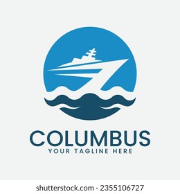 columbus logo vector illustration design